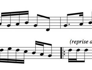 Les premières notes de la chanson « Alouette »