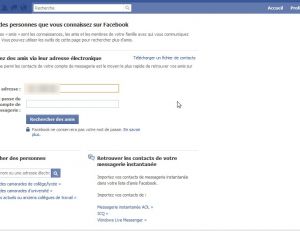 Retrouver des amis sur Facebook