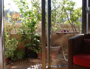 Un balcon arboré