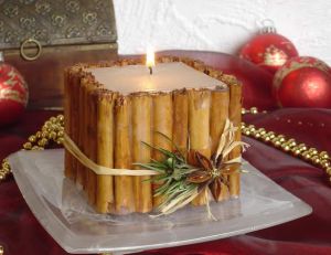 Bougies de Noël à la cannelle