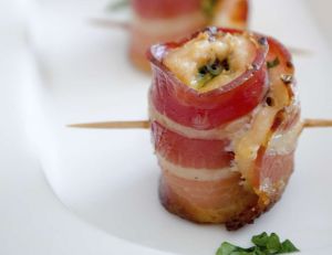Brochettes de coquilles Saint Jacques au jambon de Parme