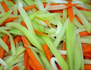 Faire une julienne de légumes