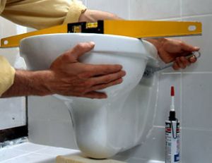 Installation d'un WC suspendu