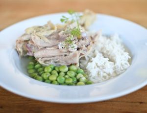 Poulet poché