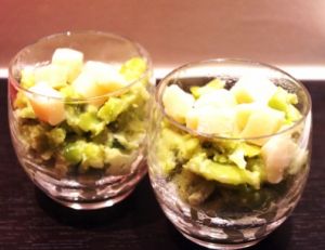 Purée de fèves au parmesan et à la menthe
