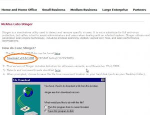Stinger de McAfee
