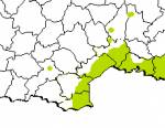 Répartition des tarentes de Maurétanie en France
